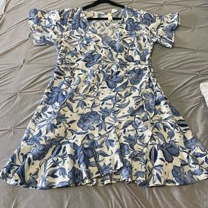 Blue floral dress